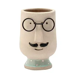 [BFV-099278224362] Planter, Head Man Face with Glasses Item # 22436